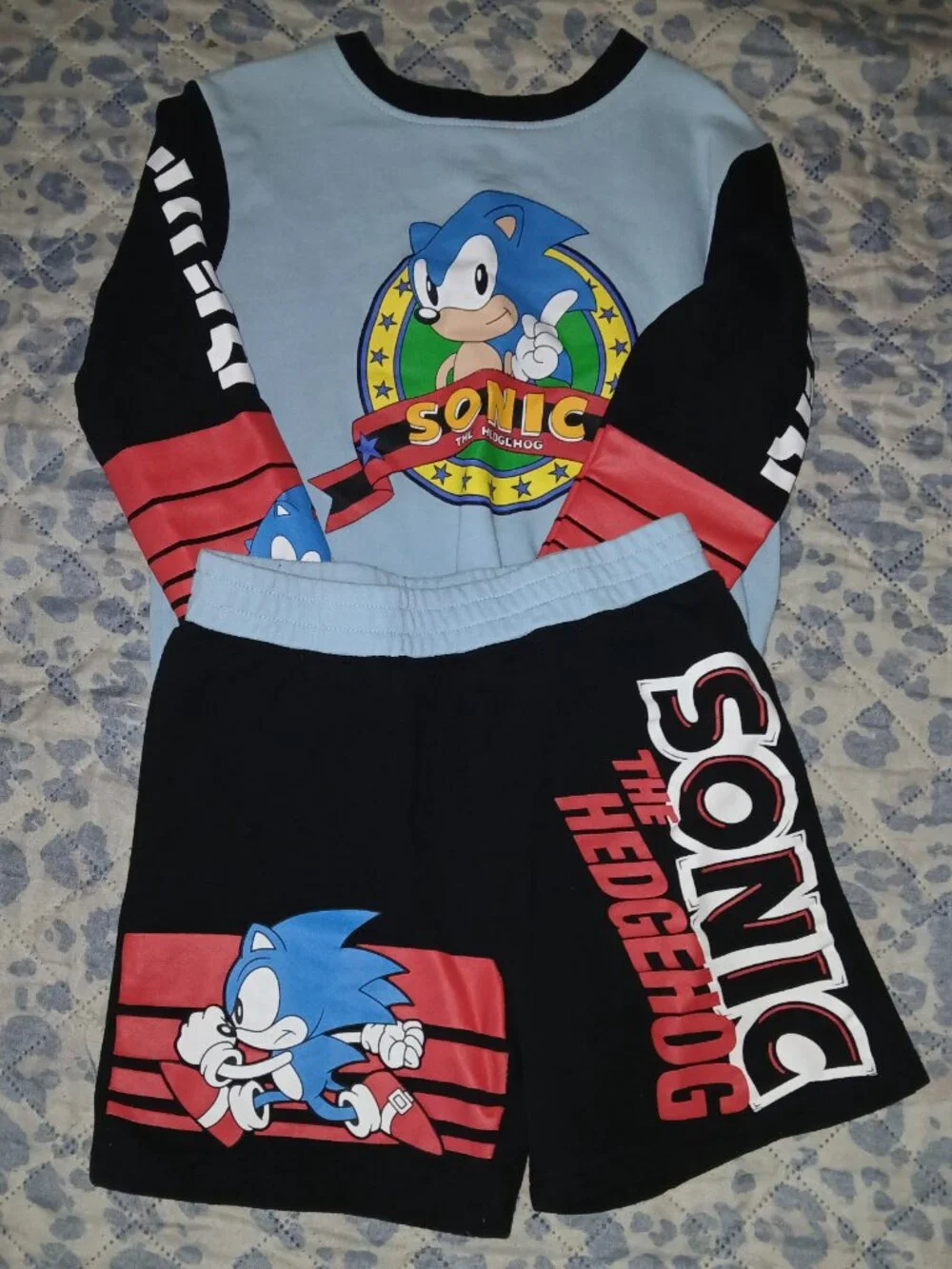 SEGA Sonic the Hedgehog boys' sweatshirt and shorts set